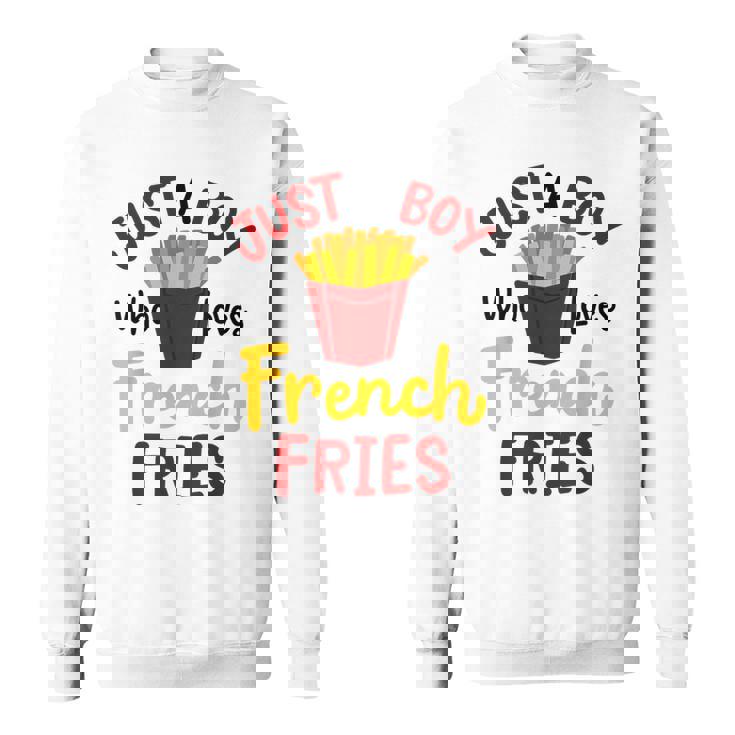 Just A Boy Who Loves French Fries フライドポテト じゃがいも ヴィーガン スウェットシャツ