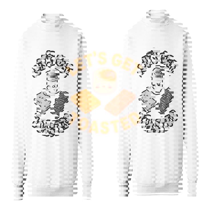 Kawaii'mores Let's Get Toast キュート 面白い キャンプ 駄洒落。 スウェットシャツ