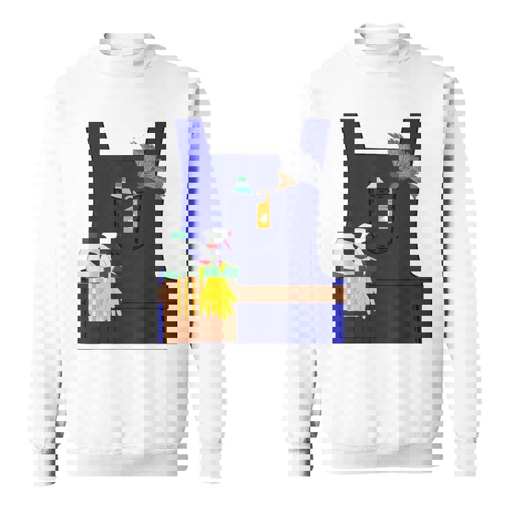 Last Minute Cleaner ハロウィンワーカーズグループコスチューム スウェットシャツ