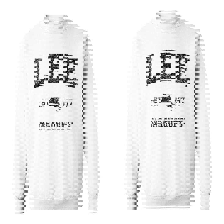 Lee Massachusetts Ma ビンテージ スポーツ デザイン ブラックプリント スウェットシャツ