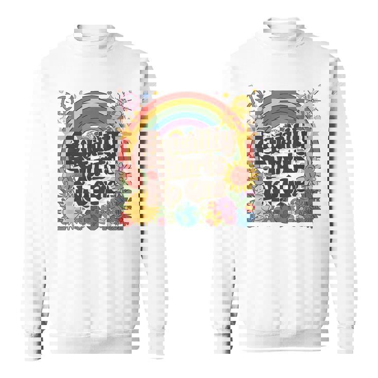 Lgbtqの平等は誰もプライドを傷つけない 人権 レインボープライド スウェットシャツ