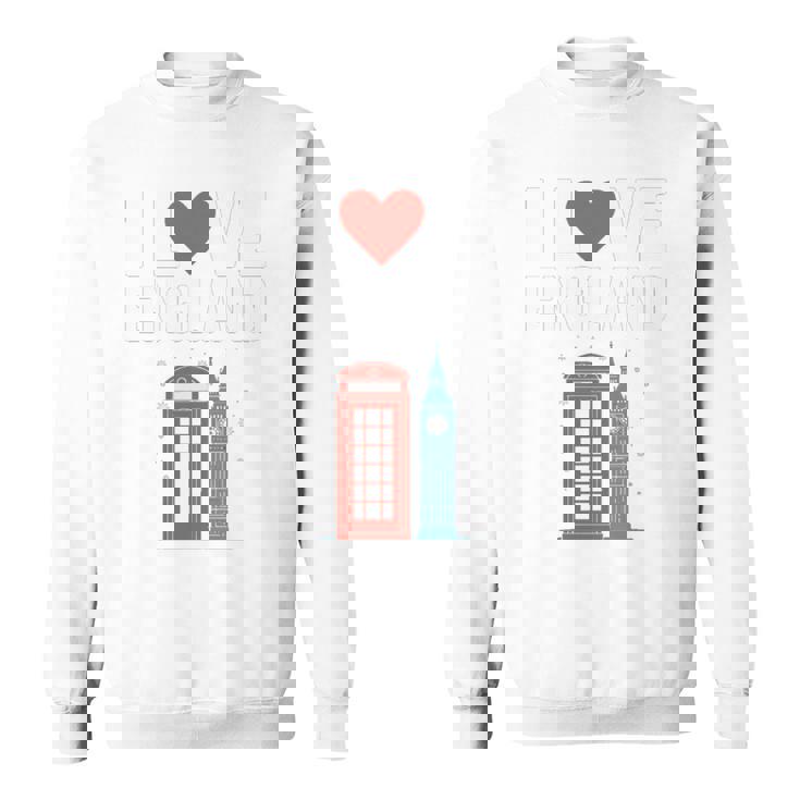 I Love Englandの象徴的なランドマークデザイン。 長袖tシャツ スウェットシャツ