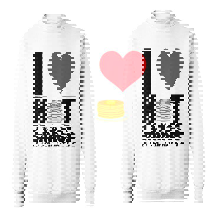 I Love Heart ホットケーキ パンケーキ Flapjacks Can Not Lie Foodie スウェットシャツ