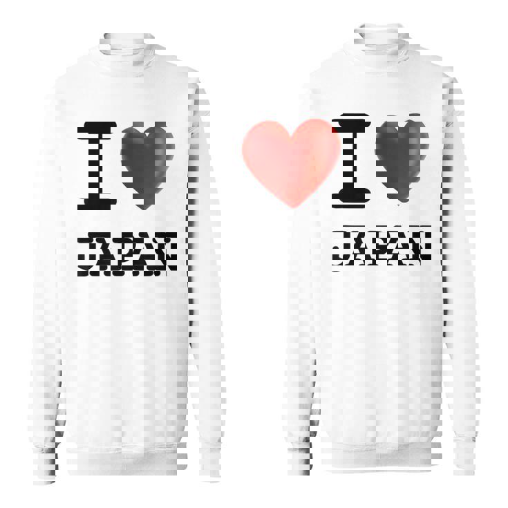 I Love Japan お土産 観光ハート スウェットシャツ