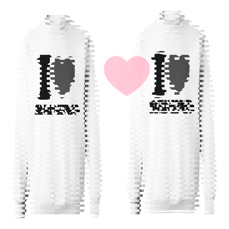 I Love Okinawa アイラブ 沖縄 メンズ 琉球 お土産 旅行 スウェットシャツ