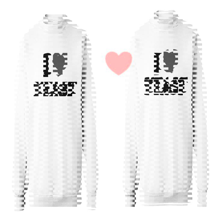 I Love Yeast 面白くてかわいい栄養パン屋フードヌーチファン スウェットシャツ