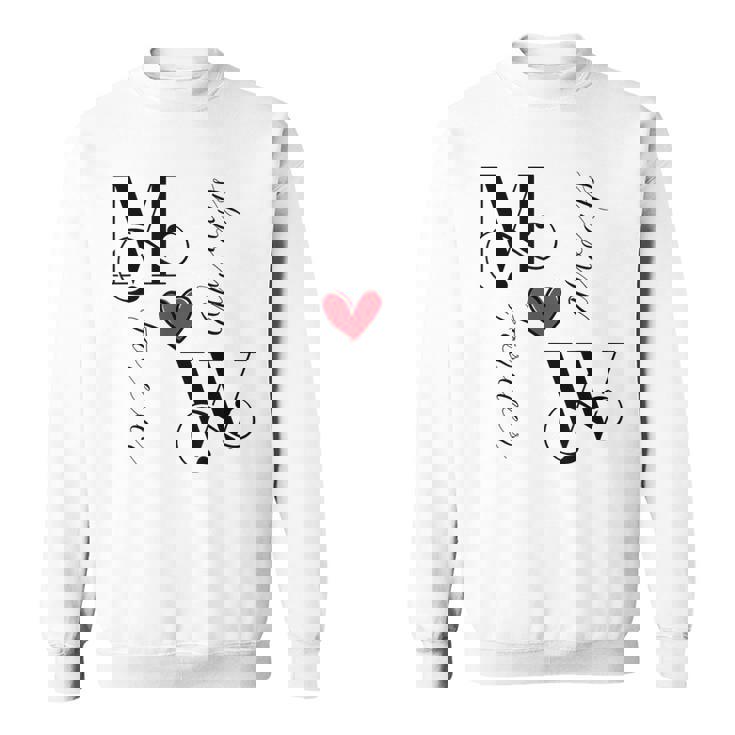 M&W カップル イニシャル 結婚式 記念日 新築祝い スウェットシャツ