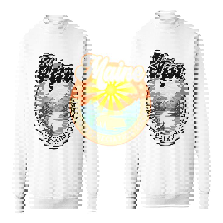 Maine Usa ハイキング ハイカー バックパッカー ハイキング 山 アウトドア 長袖tシャツ スウェットシャツ