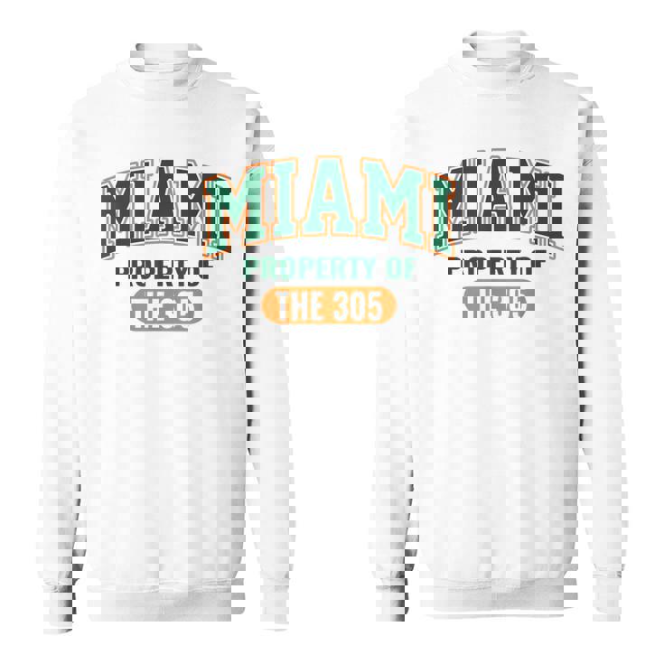 Miami Property 305 ストリートウェア マイアミシティカルチャースタイル スウェットシャツ