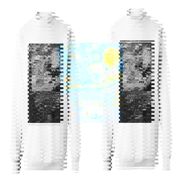 Mothman Cryptid Cryptozoology 星月夜 ゴッホ絵画 スウェットシャツ