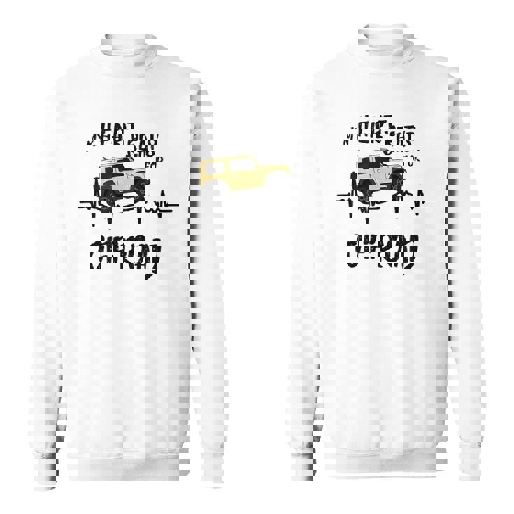 My Heart Beats For オフロード 4X4 Jb74 Gj 4Wd ファンアイボリー スウェットシャツ