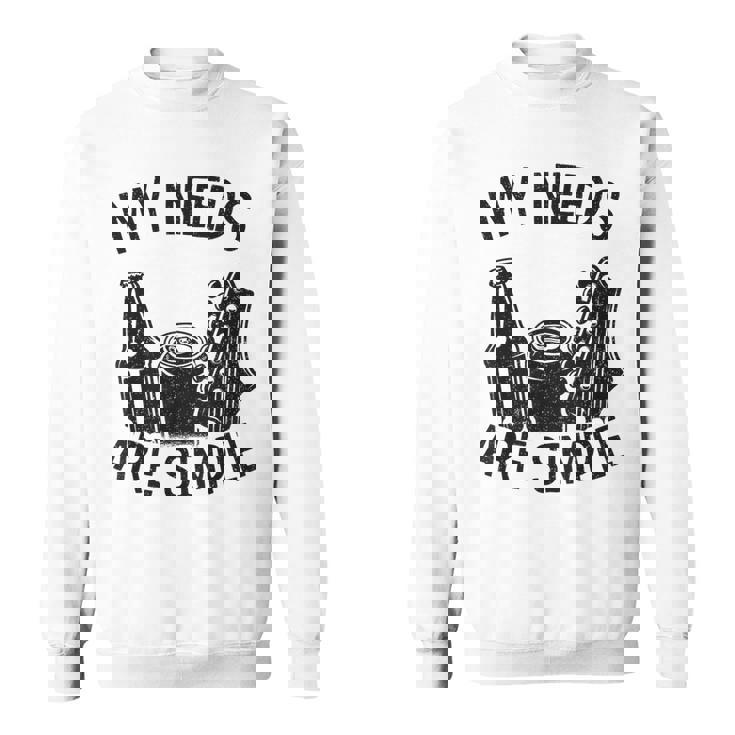 My Needs Areimple Guitars ビール愛好家 ギタリストギター スウェットシャツ