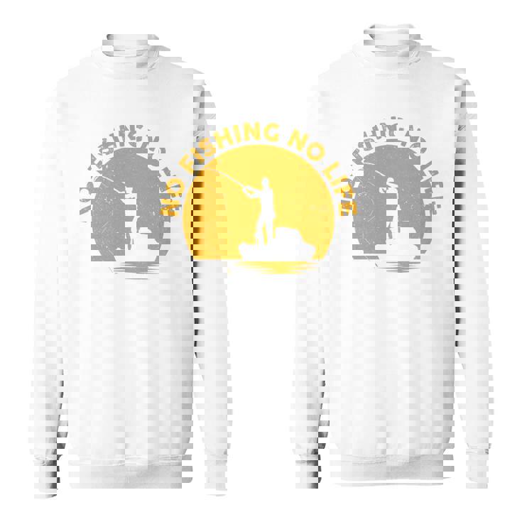 No Fishing No Life 釣り フィッシング ロゴ プリント 長袖tシャツ スウェットシャツ