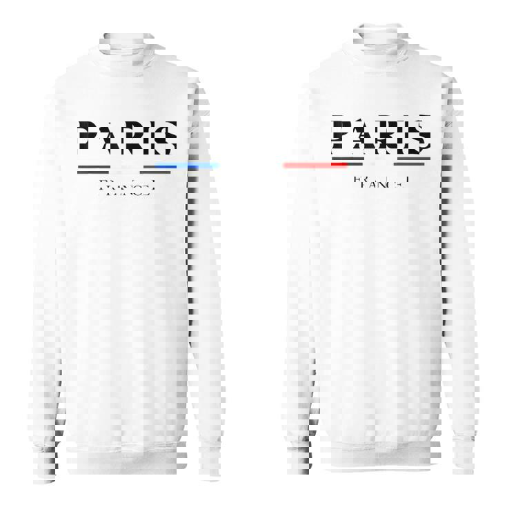 Paris With France Flag Novelty Graphic & Cool s スウェットシャツ
