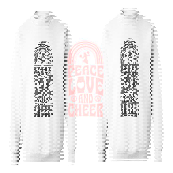 Peace Love And Cheer ボヘミアンレインボーチアリーダー スウェットシャツ