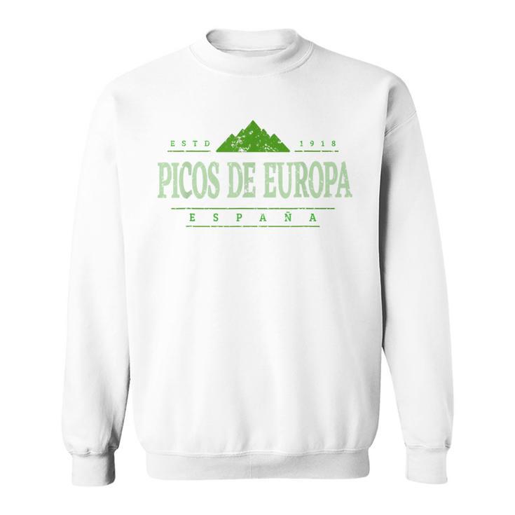 Picos De Europa España Retro Picos De Europa España Montaña Camisa de entrenamiento