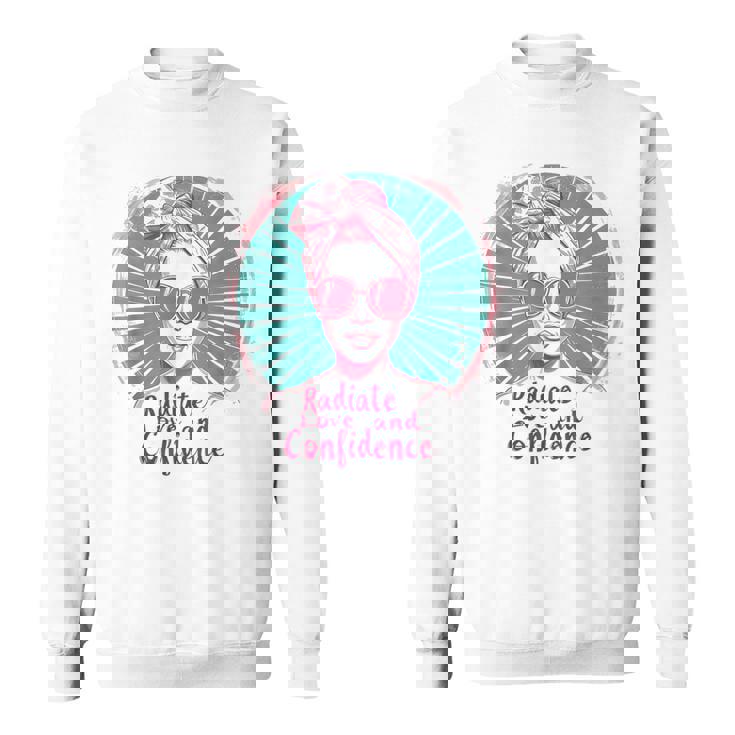Radiate Love And Confidence Body Positive レトロ ポップアート スウェットシャツ