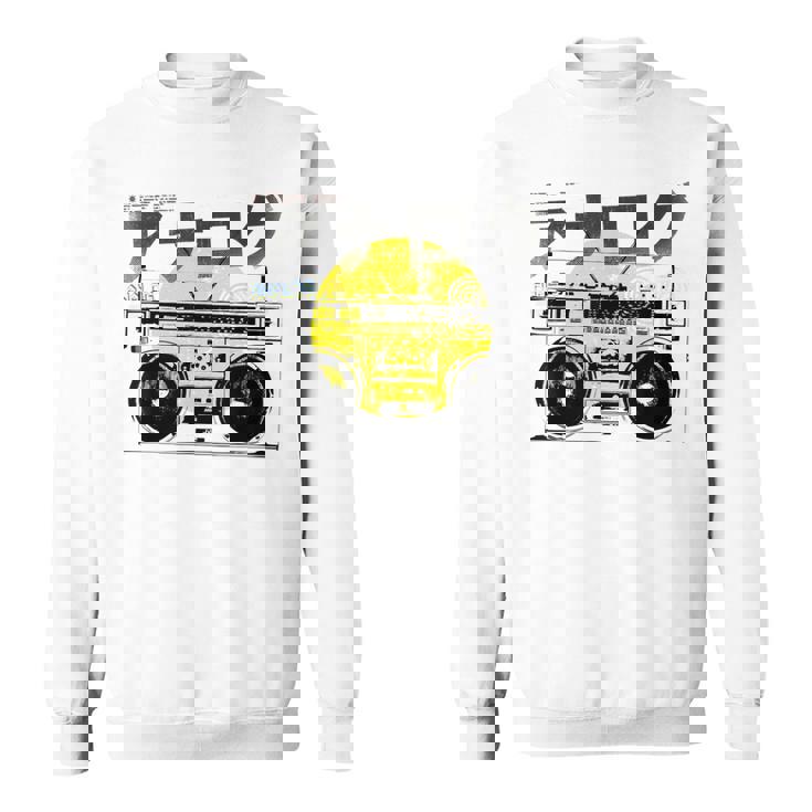 Retro 80S 日本製ヴェイパーウェーブ ヒップホップ ラップ アナログブームボックス スウェットシャツ