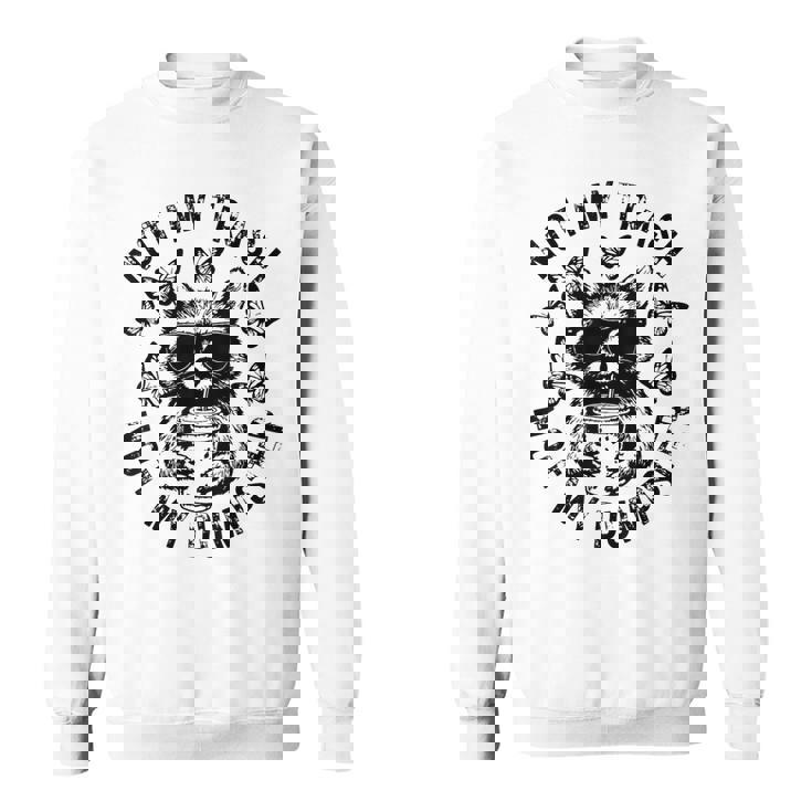 Retro Not My Trash Not My Dumpster Vintage Raccoon Trash Sweatshirt