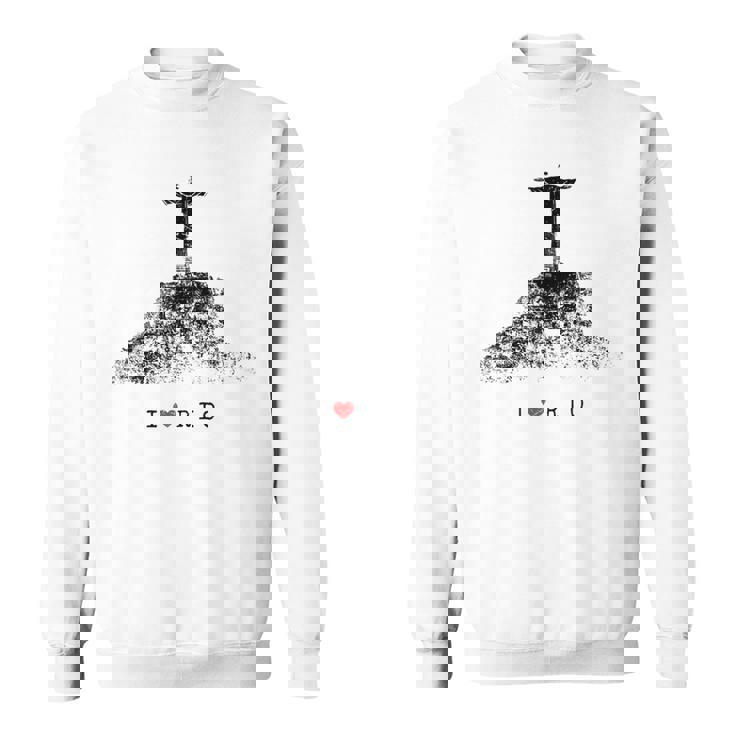 Rio De Janeiro リオデジャネイロのスカイライン イエスキリストの像 ブラジル 愛 スウェットシャツ