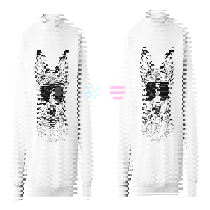 Shepsky Dog 7月4日 アメリカ国旗 スウェットシャツ