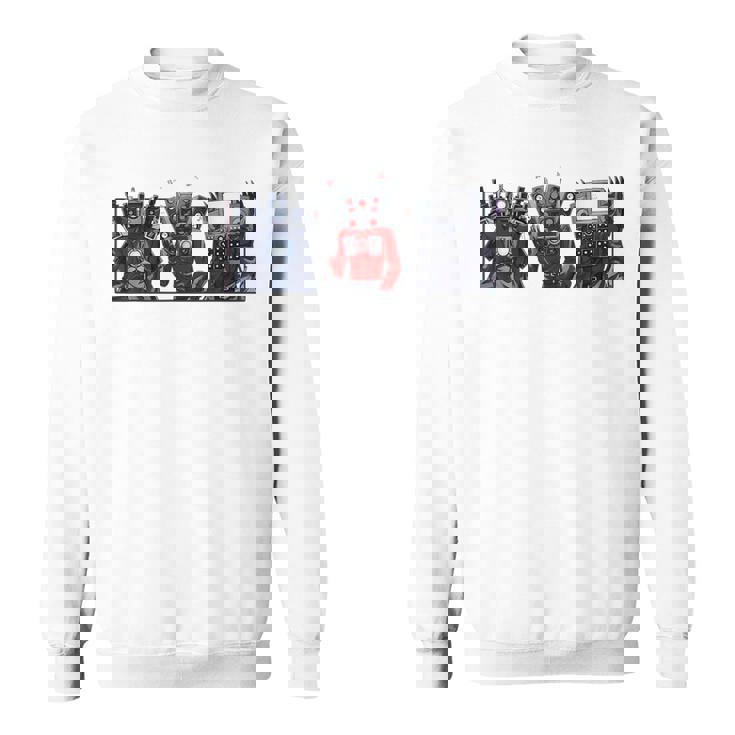 Skibidi トイレスピーカーマン カメラマン トイレ テレビマン スウェットシャツ