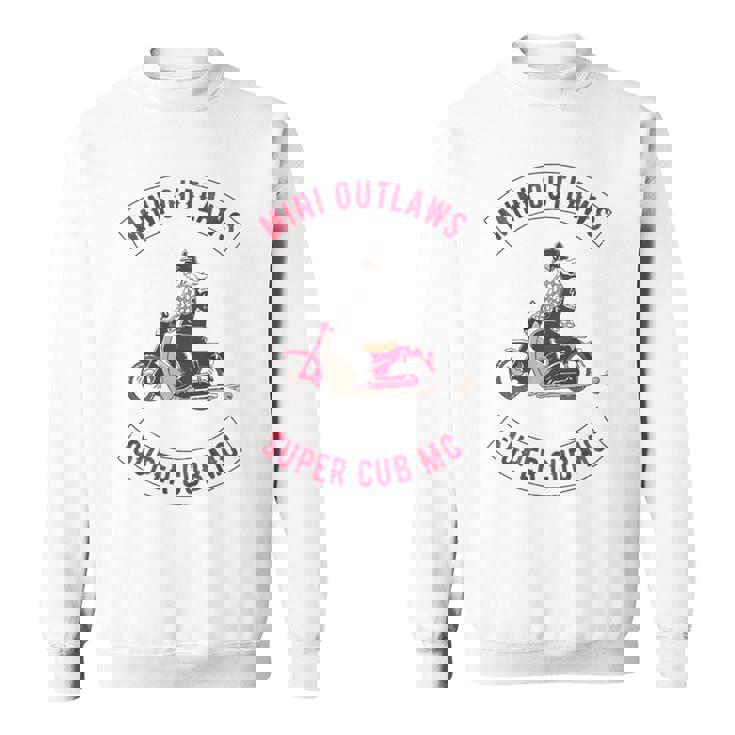 Super Cub スーパーカブ ミニモト 面白 ふざけ ネタ おもしろ バイク アウトロー バイカーギャング 長袖tシャツ スウェットシャツ