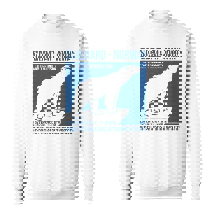 Svalbard ノルウェー ポーラーベア ロングイヤービーン スピッツベルゲン オーロラ スウェットシャツ