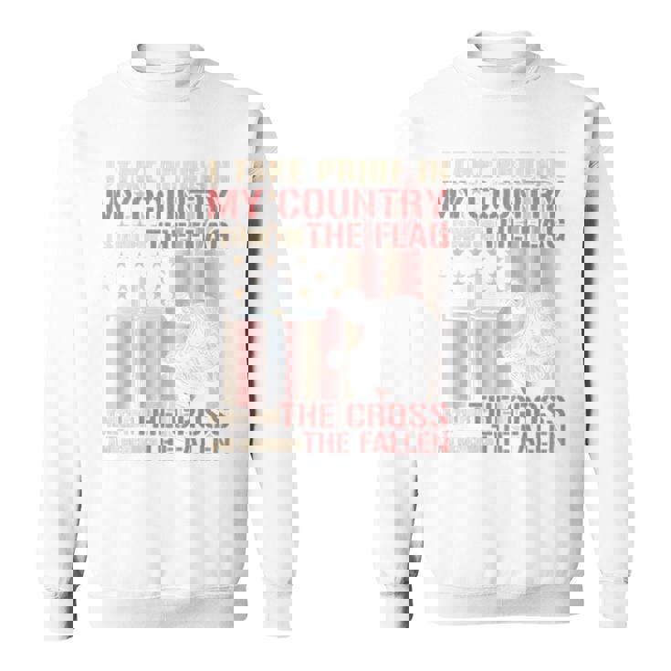 I Take Pride In My Country Itand For The Flag 裏面 スウェットシャツ