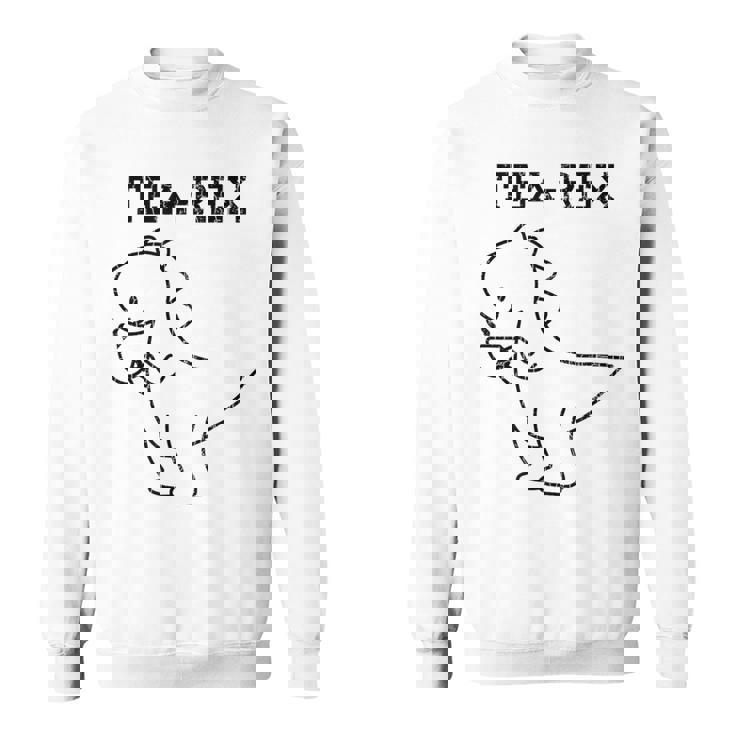 Tea-Rex おもしろドリンクグラフィック スウェットシャツ