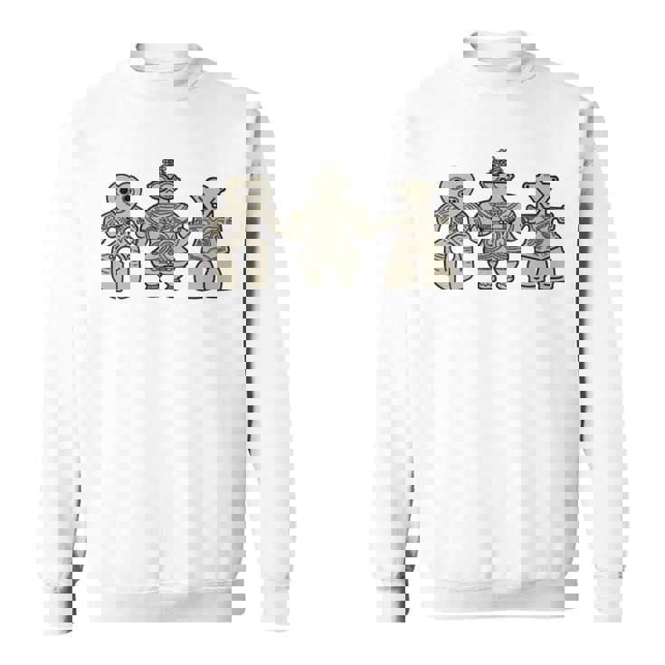 Tomodachi 土偶 縄文 時代 遮光器土偶 ハート形土偶 仮面の女神 宇宙人 はにわ かわいい シュール 長袖tシャツ スウェットシャツ