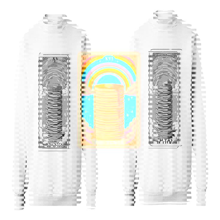 The Tower タロットカード パンケーキタワー 朝食愛好家 長袖tシャツ スウェットシャツ