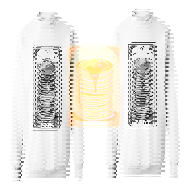 The Tower タロットカード パンケーキタワー 面白いパンケーキ スウェットシャツ