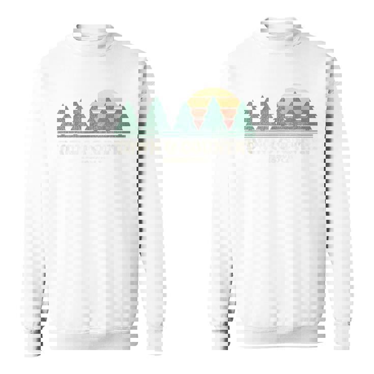 Town Country Mo ビンテージスローバックtシャツ レトロ70年代デザイン スウェットシャツ