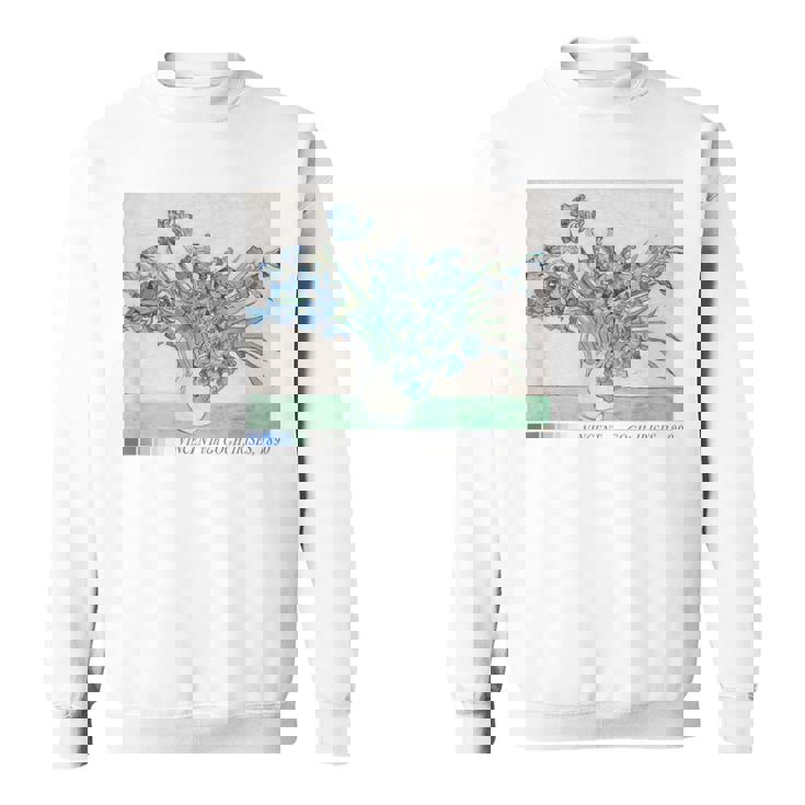 Trendyincentan Gogh Irises Famous Painting 1890 スウェットシャツ