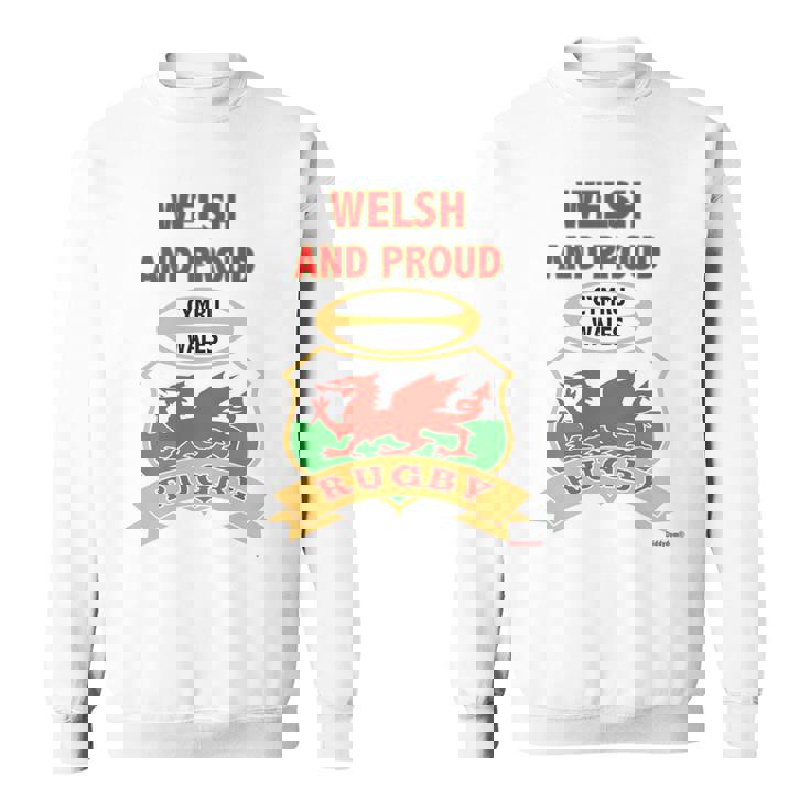 Welsh Dragon Wales ラグビートップ 長袖tシャツ スウェットシャツ