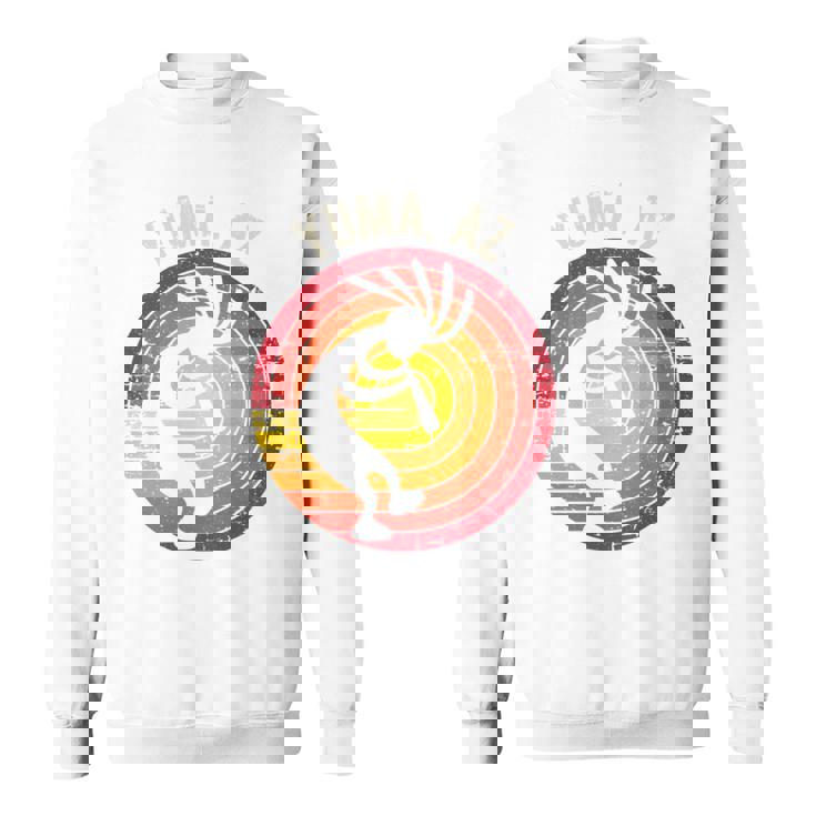 Yuma アリゾナ ダンシング ココペリ アンティーク調デザイン 長袖tシャツ スウェットシャツ