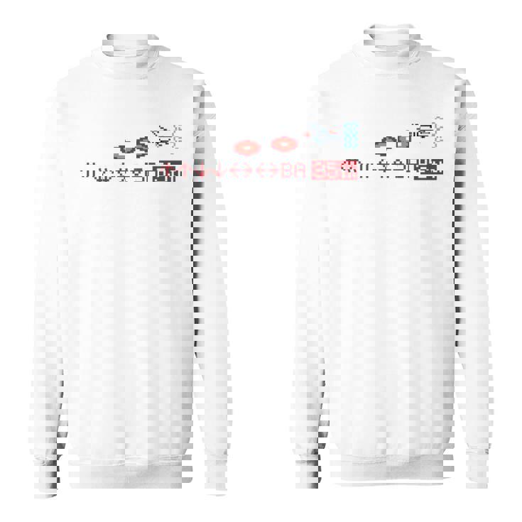 「グラディウス」上上下下左右左右baフル装備 長袖tシャツ スウェットシャツ