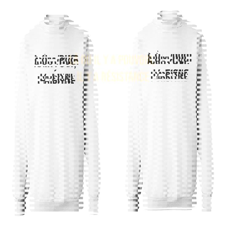 「パワーがあるところ、抵抗がある」 フーコー。 スウェットシャツ