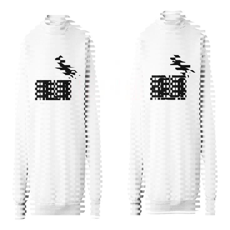 【バックプリント・背中側】Kawa カーワ《ブラック 黒》コツメカワウソ スポーツ ブランド パロディ 面白い かわいい スウェットシャツ