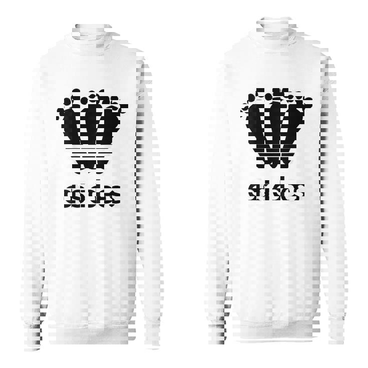 【バックプリント・背中側】アシデス Asides 足です。【変なデザイン屋さん】スポーツ ブランド パロディ 面白 スウェットシャツ