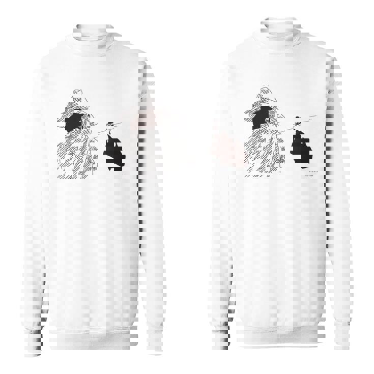 【映画】クレヨンしんちゃん 嵐を呼ぶ 夕陽のカスカベボーイズ コミックタッチ モノクロ スウェットシャツ