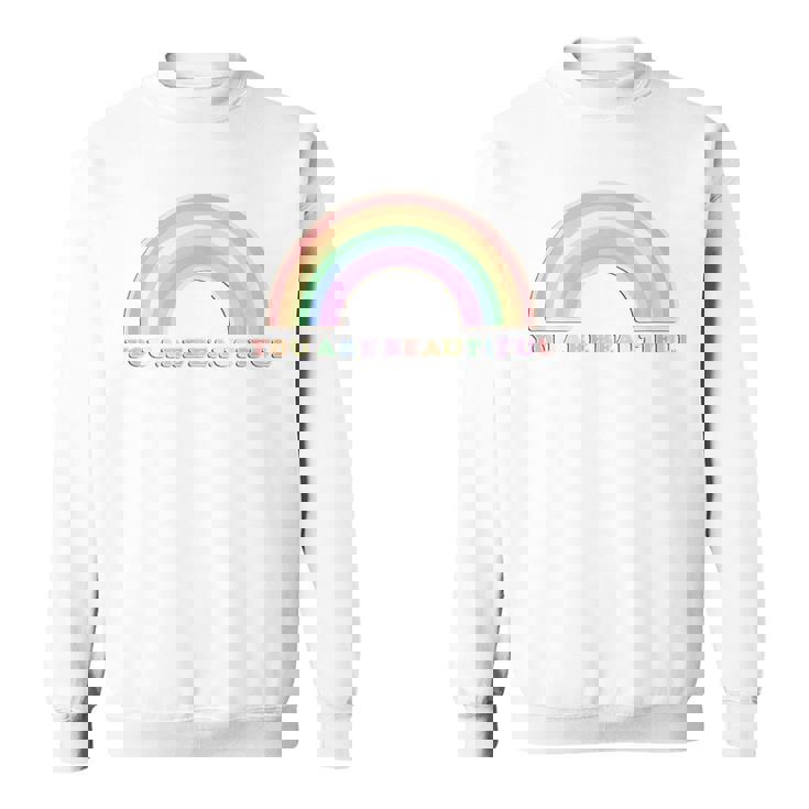 あなたは美しい虹と太陽の光です スウェットシャツ
