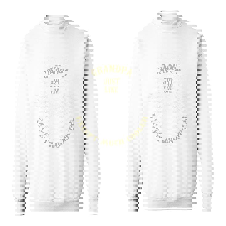 バックプリント おじいちゃんみたいだけどかっこいいバイカーのおじいちゃん スウェットシャツ