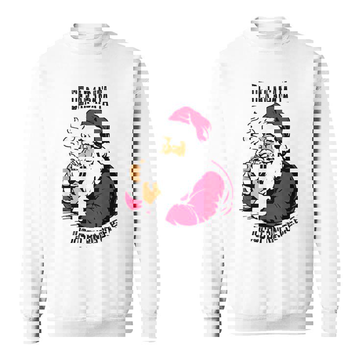 おもしろい親愛なるサンタさん、コーヒーを持ってきてクリスマスクリスマス スウェットシャツ