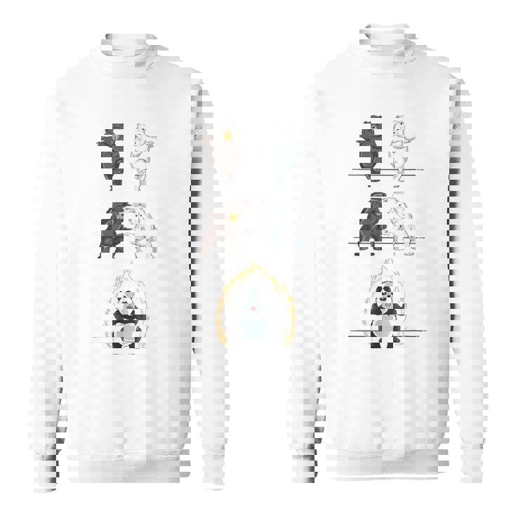 おもしろパンダ パンダ フュージョン ギフト シャツ かわいい シロクマ スウェットシャツ