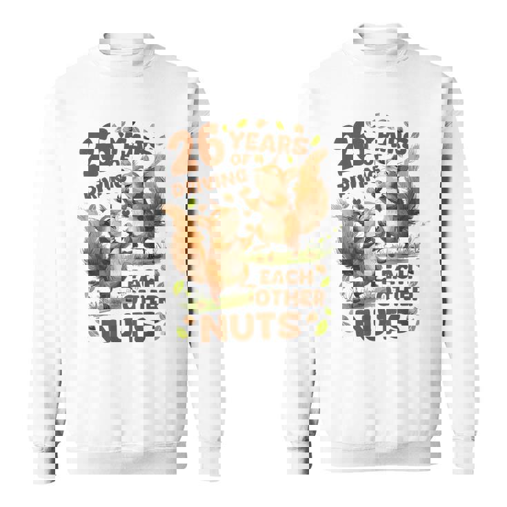 お互いの運転26年 ナッツ26周年 結婚26周年 スウェットシャツ