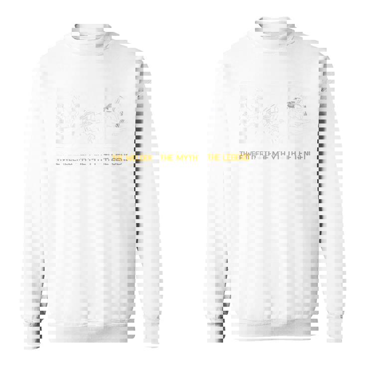 メンズ バックプリント お父さん 溶接工 神話 伝説 スウェットシャツ