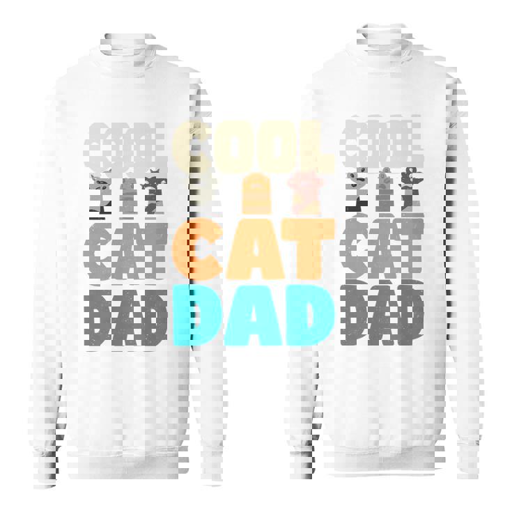 かっこいい猫お父さん面白い猫好きの男性 長袖tシャツ スウェットシャツ