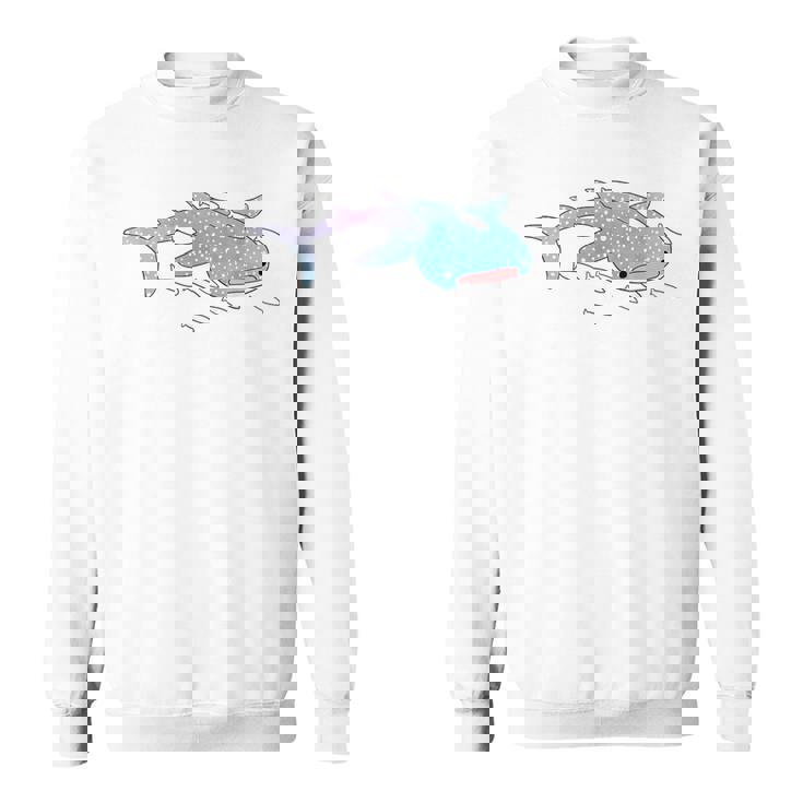 かわいい カワイイ エステ ブルー ジンベラ サメ 海 ギフト スウェットシャツ